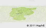 Physical Panoramic Map of Bembereke, lighten