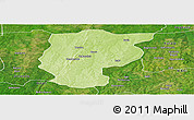 Physical Panoramic Map of Bembereke, satellite outside