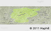 Physical Panoramic Map of Bembereke, semi-desaturated