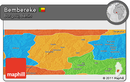 Political Panoramic Map of Bembereke