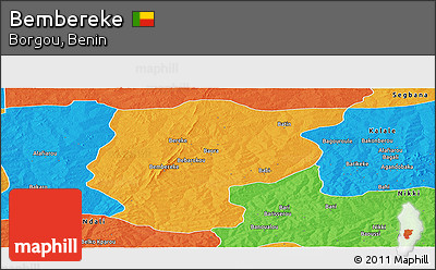 Political Panoramic Map of Bembereke