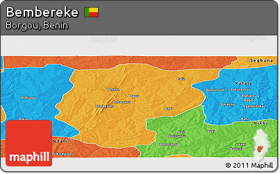 Political Panoramic Map of Bembereke
