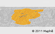 Political Panoramic Map of Bembereke, lighten, desaturated