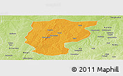 Political Panoramic Map of Bembereke, physical outside