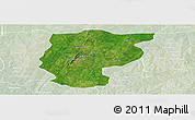 Satellite Panoramic Map of Bembereke, lighten