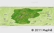 Satellite Panoramic Map of Bembereke, physical outside