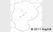 Blank Simple Map of Bembereke, cropped outside