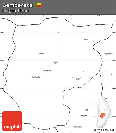 Blank Simple Map of Bembereke