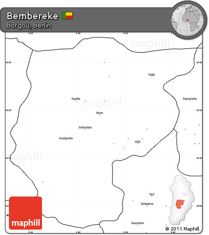 Blank Simple Map of Bembereke