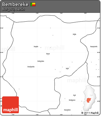 Blank Simple Map of Bembereke
