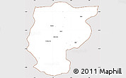 Classic Style Simple Map of Bembereke, cropped outside