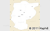 Classic Style Simple Map of Bembereke, single color outside