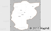 Gray Simple Map of Bembereke, cropped outside