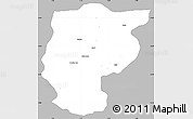 Gray Simple Map of Bembereke, single color outside