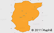 Political Simple Map of Bembereke, cropped outside