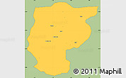 Savanna Style Simple Map of Bembereke, single color outside