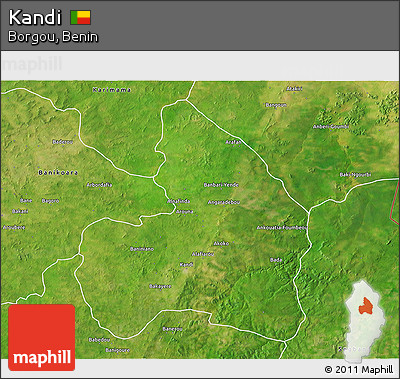 Satellite 3D Map of Kandi