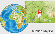 Physical Location Map of Kandi, highlighted parent region