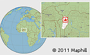 Savanna Style Location Map of Kandi, highlighted parent region