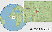 Savanna Style Location Map of Kandi