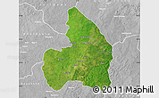 Satellite Map of Kandi, lighten, desaturated