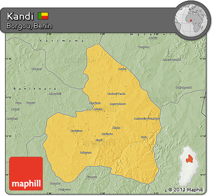 Savanna Style Map of Kandi