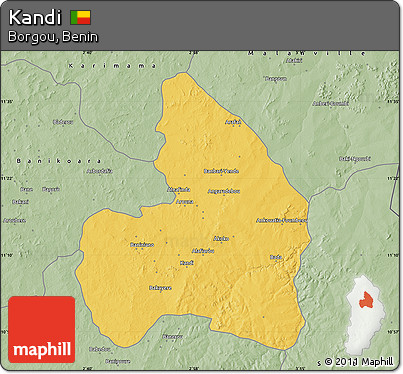 Savanna Style Map of Kandi