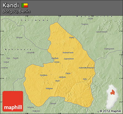 Savanna Style Map of Kandi