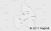 Silver Style Map of Kandi, single color outside