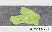 Physical Panoramic Map of Kandi, darken, desaturated