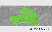 Political Panoramic Map of Kandi, desaturated