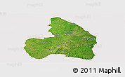 Satellite Panoramic Map of Kandi, cropped outside