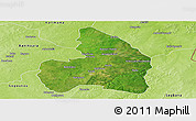 Satellite Panoramic Map of Kandi, physical outside