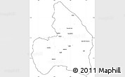 Blank Simple Map of Kandi, cropped outside