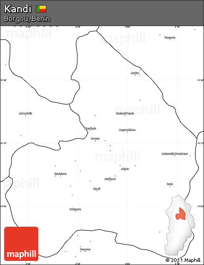Blank Simple Map of Kandi