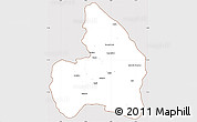 Classic Style Simple Map of Kandi, cropped outside