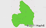 Political Simple Map of Kandi, cropped outside