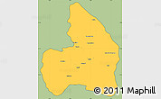 Savanna Style Simple Map of Kandi, cropped outside