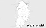Silver Style Simple Map of Borgou