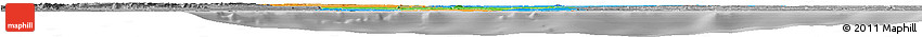 Political Horizon Map of Benin, desaturated