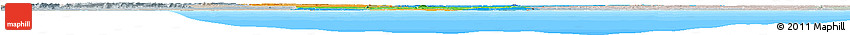 Political Horizon Map of Benin, lighten, semi-desaturated, land only