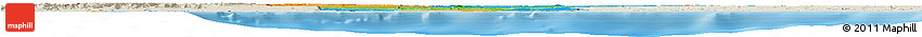 Political Horizon Map of Benin, shaded relief outside, bathymetry sea