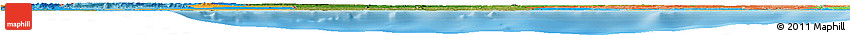 Satellite Horizon Map of Benin, political outside