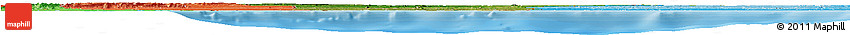 Satellite Horizon Map of Benin, political shades outside