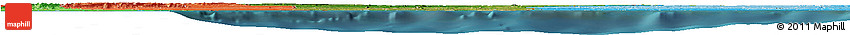 Satellite Horizon Map of Benin, political shades outside, satellite sea