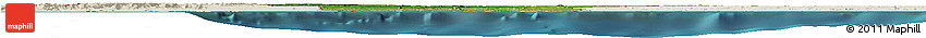 Satellite Horizon Map of Benin, shaded relief outside, satellite sea