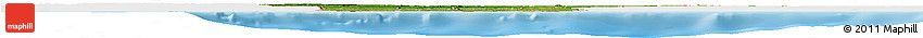 Satellite Horizon Map of Benin, single color outside, shaded relief sea