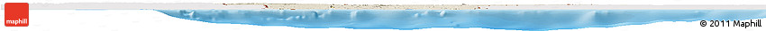 Shaded Relief Horizon Map of Benin, single color outside
