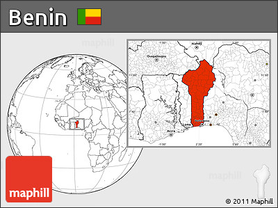 Blank Location Map of Benin