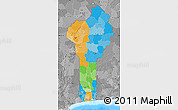Political Map of Benin, desaturated, land only